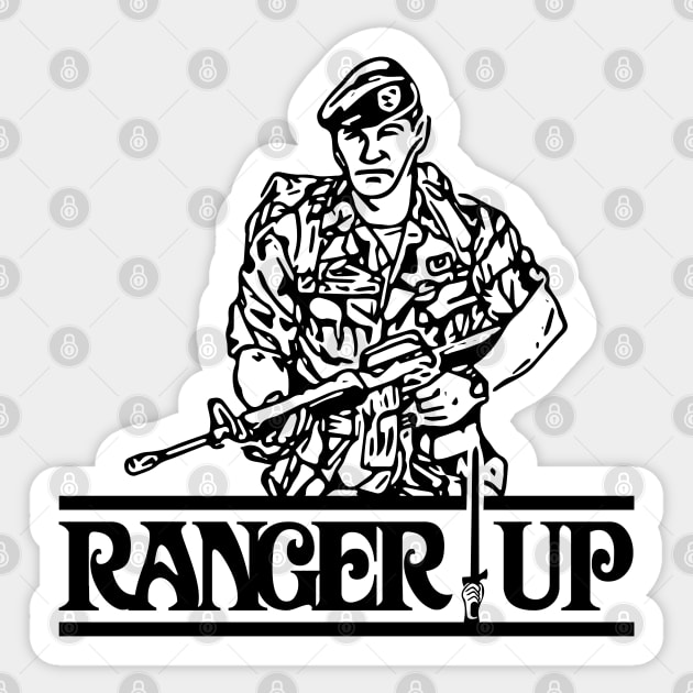 US Army Ranger (dark) Sticker by Doc Multiverse Designs